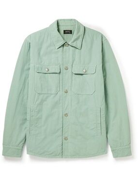 A.P.C. - Alex Padded Cotton Overshirt - Green